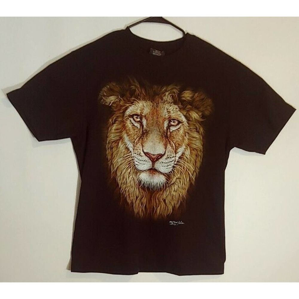 Authentic Rock Chang Lion Head Black T Shirt Size XLarge